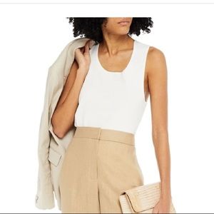 Maje Twisted Back Rib Knit Tank